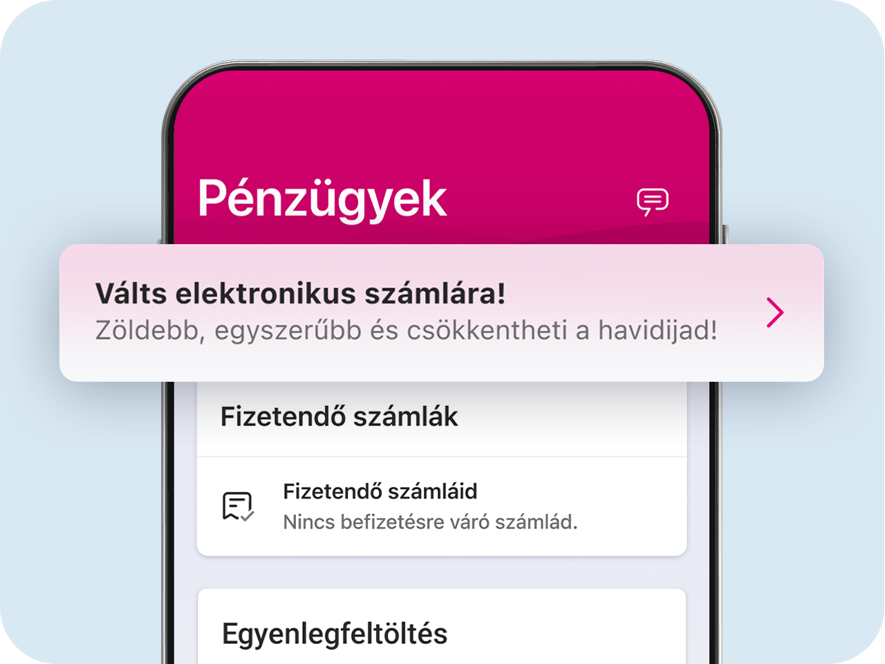 elektronikus számla beállítása