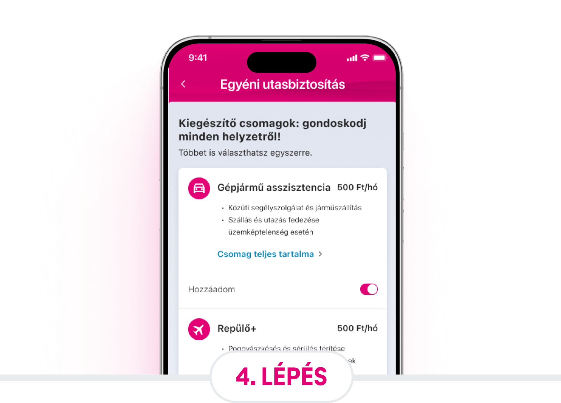 Regisztrációs űrlap, ahol a felhasználó megadhatja adatait a Telekom Egészség szolgáltatásra való regisztrációhoz.