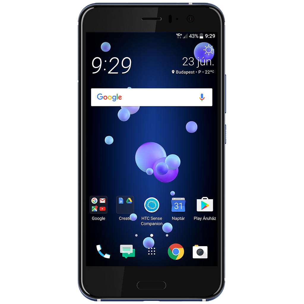 HTC U11 beállításának kijelzője