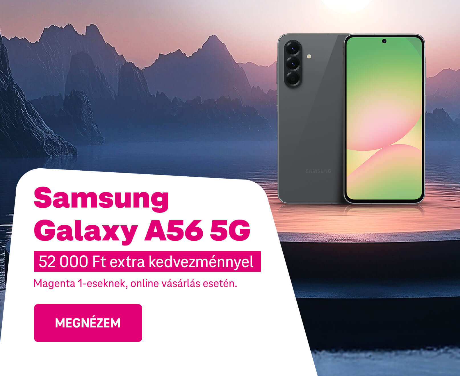 Samsung Galaxy A56 5G 52 000 Ft extra kedvezménnyel